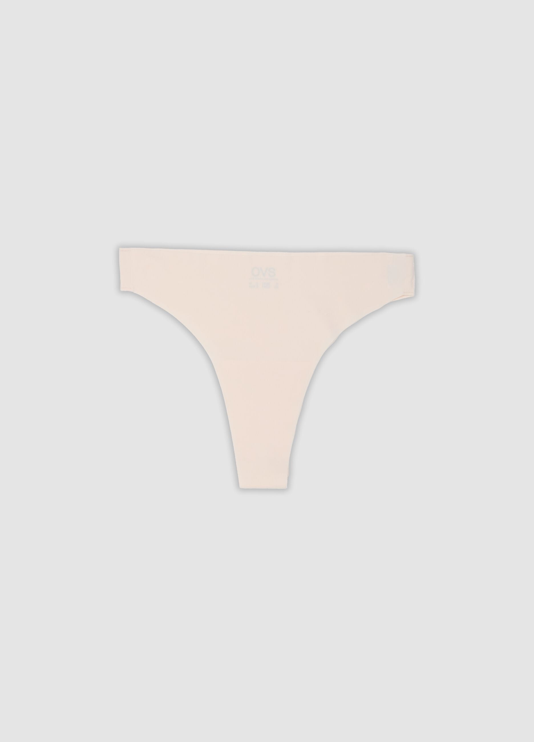 Pink stretch microfibre Brazilian briefs