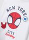 White long-sleeve pure cotton T-shirt with MARVEL Spider-Man print for baby boy_2