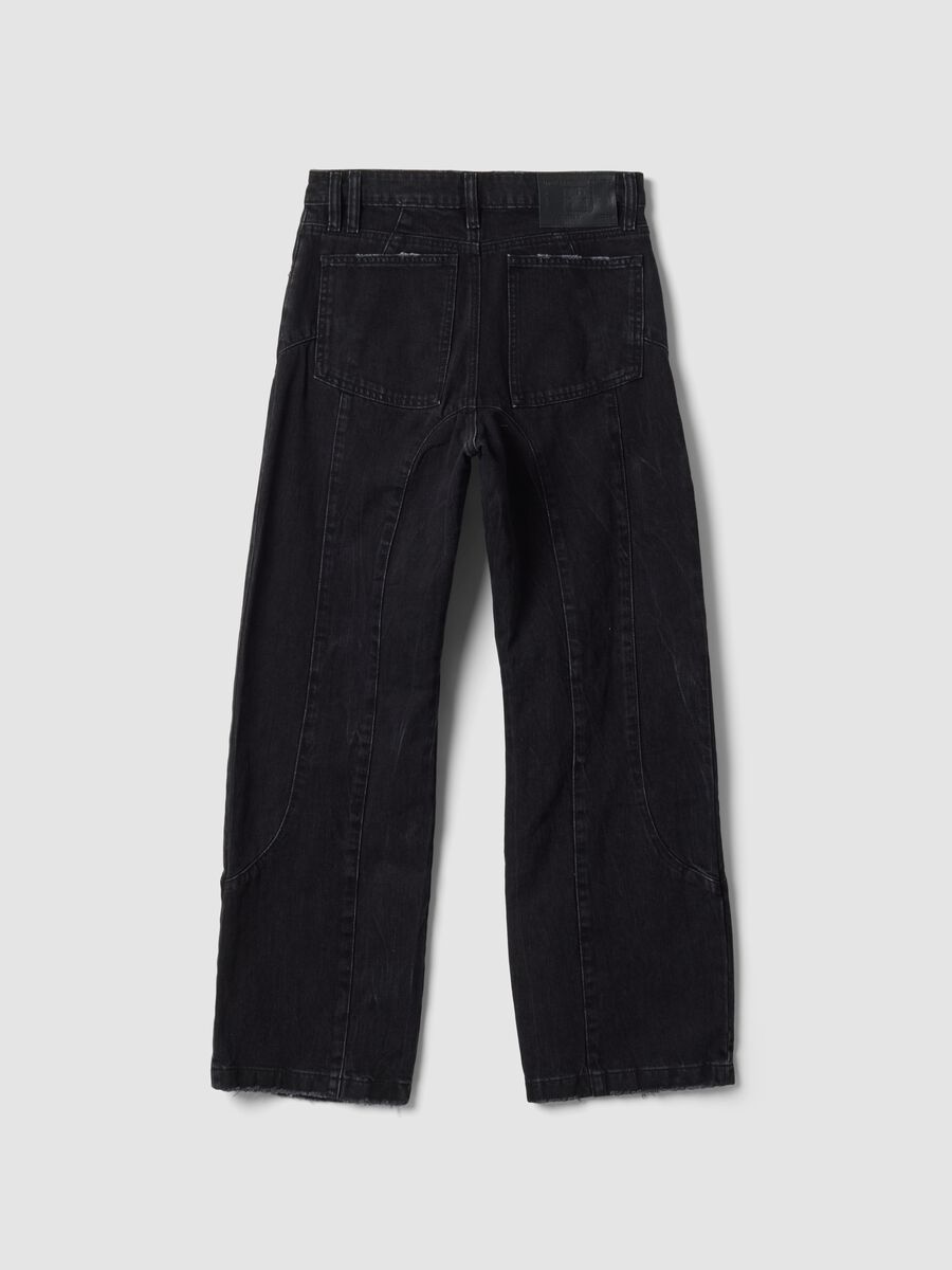 Washed Black Baggy Denim_1