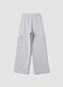 Girls&rsquo; grey cotton cargo culotte trousers_5