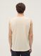 Beige crew-neck pure cotton vest top, relaxed fit_3