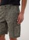 Grey stretch cotton cargo bermuda shorts_3