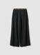 Grey wide-leg formal trousers in stretch viscose with belt_6