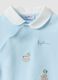 Light Blue Organic Cotton Babygrow with Classic Collar_2
