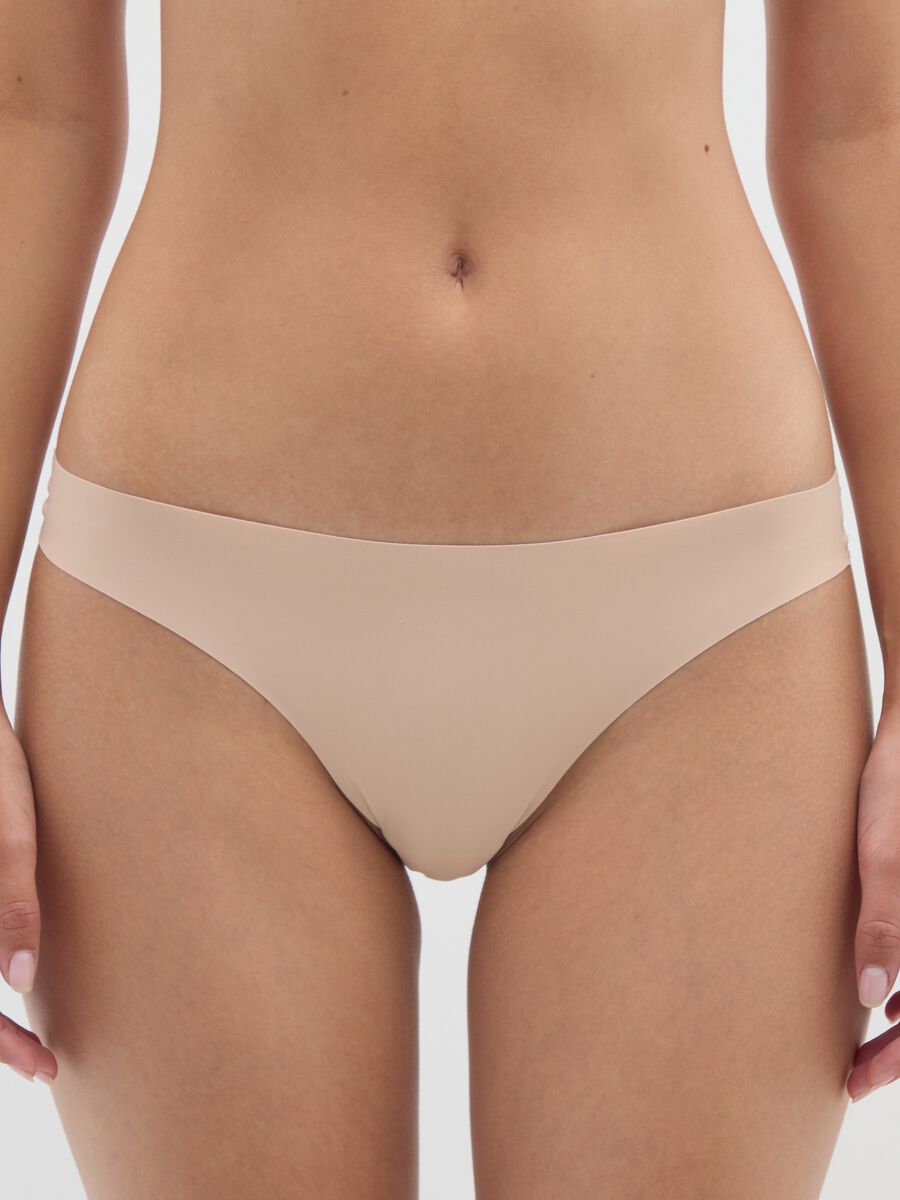 Beige stretch-fabric Brazilian briefs_1