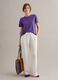 Purple pure linen regular-fit short-sleeve T-shirt_1