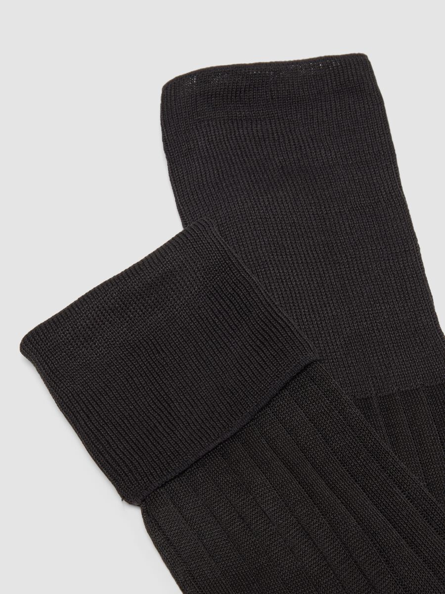 2-pack of grey midi socks in pure cotton_1