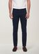 Blue slim-fit stretch cotton twill trousers_1