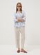 Beige stretch-cotton trousers_0