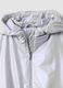 Grey hooded rain jacket with zip for girls_2