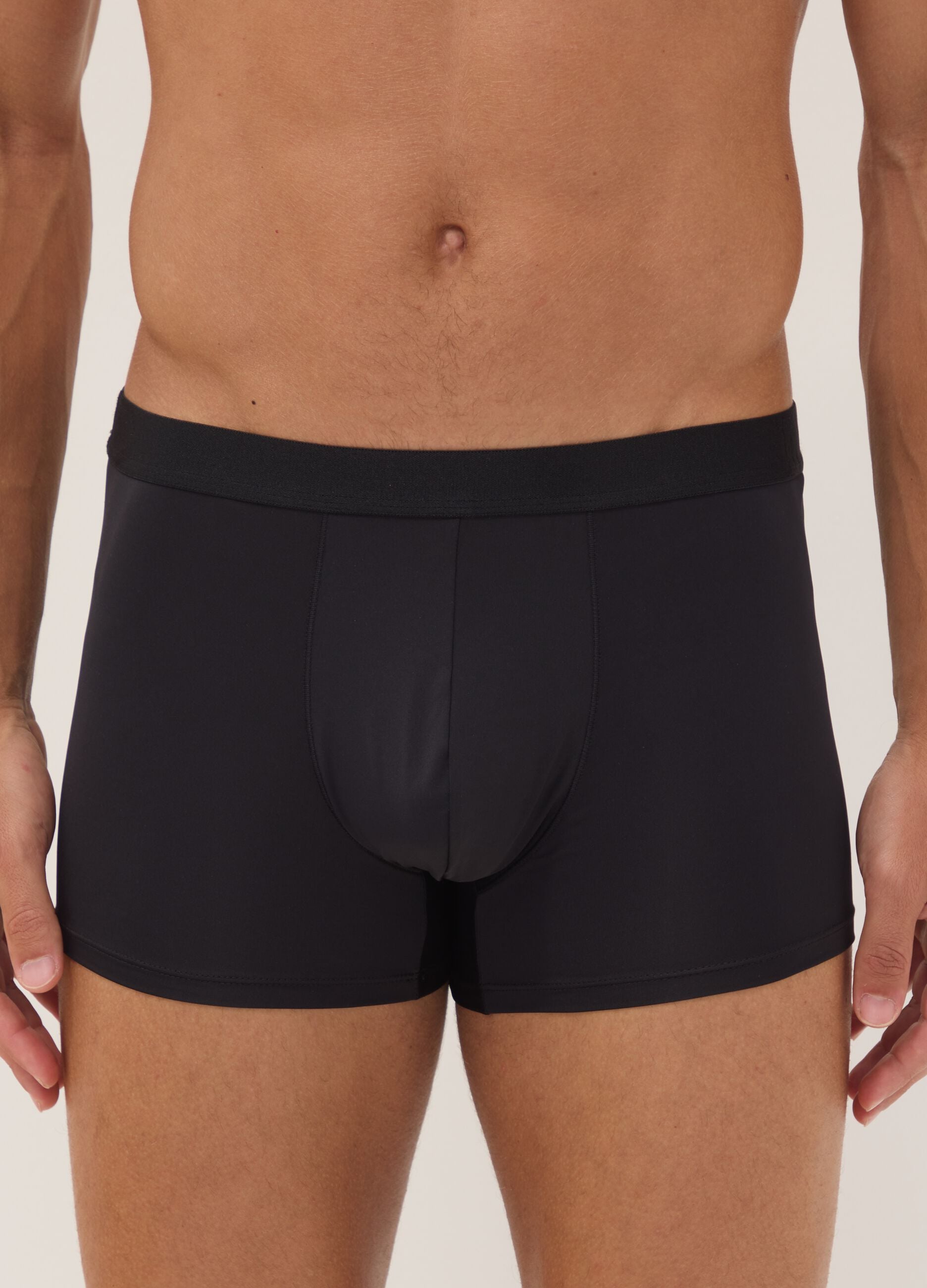 Three-pack of black stretch microfibre boxers