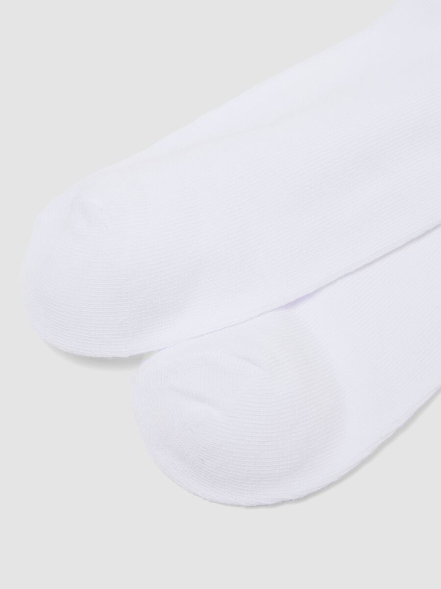 Multipack of ten white organic cotton-blend ankle sports socks_2