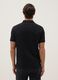 Black pure cotton polo shirt, regular fit_2