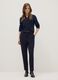 Blue cardigan with polo collar in pure cotton regular fit_1