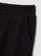 Black wide-leg trousers in pure cotton_1