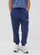 Blue cotton-blend joggers with print_1