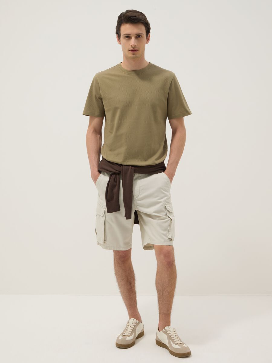 Green pure cotton short-sleeve T-shirt_2
