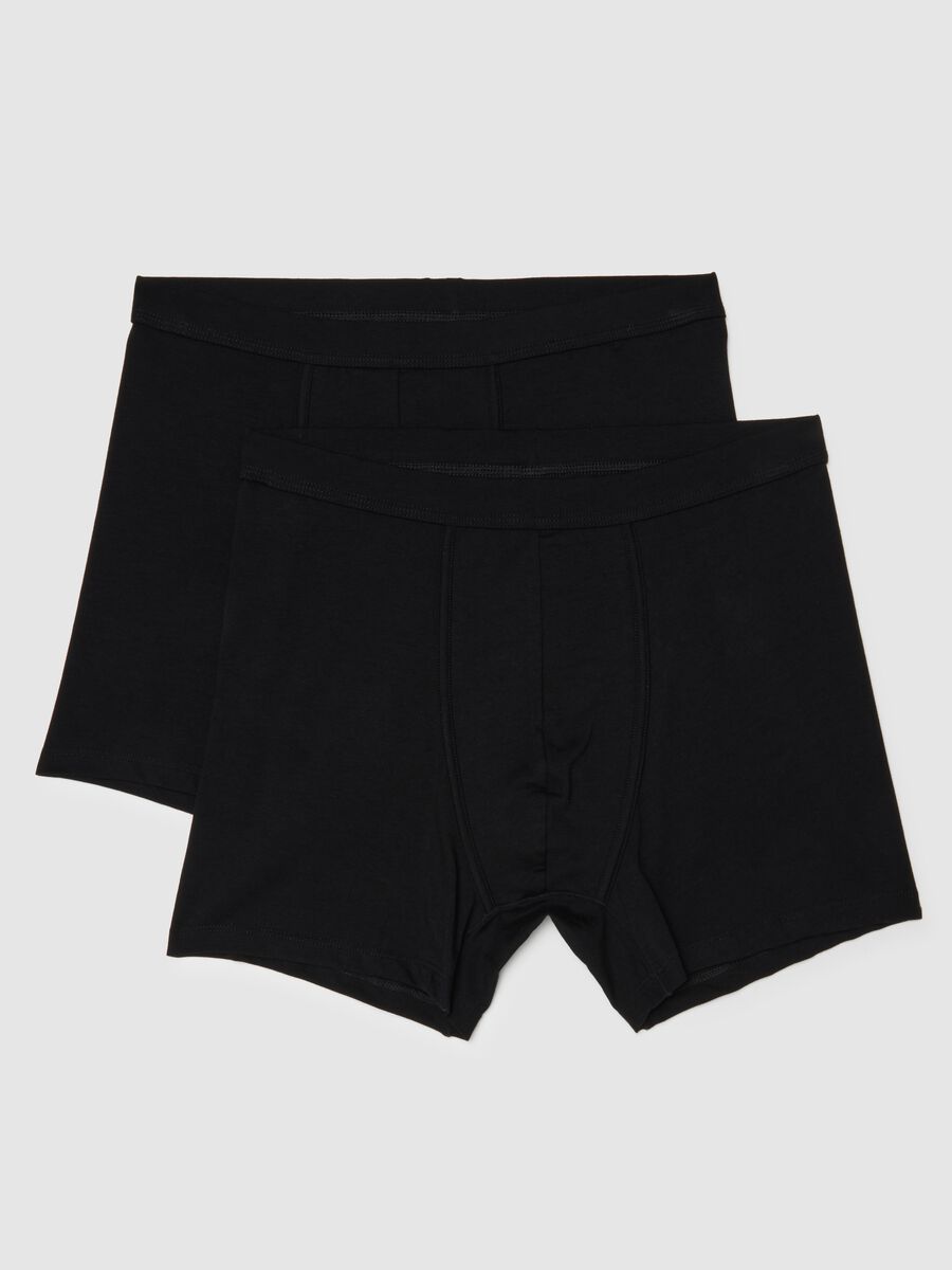 Bipack boxer midi neri in cotone Supima elasticizzato regular fit_4