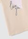 Beige pure cotton regular fit T-shirt with print for girls_2