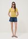 Yellow pure cotton short-sleeve T-shirt_1