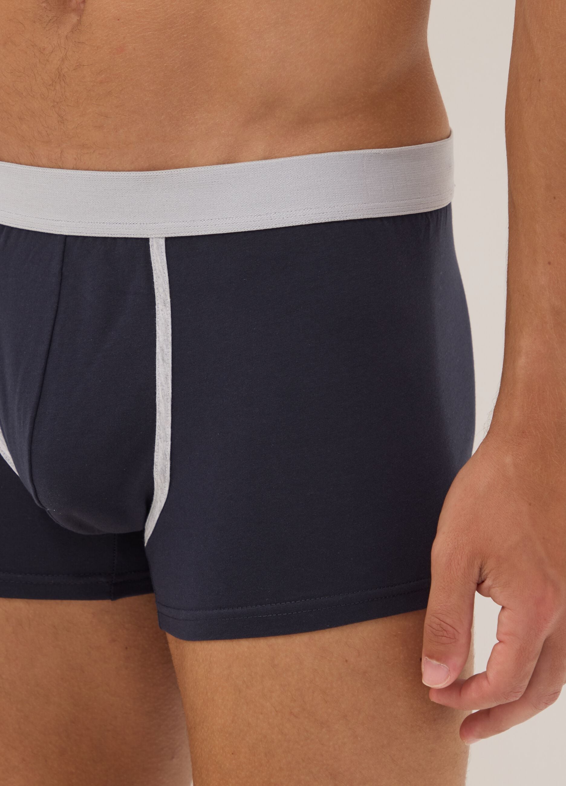 Multicolour 3-pack of stretch organic cotton boxers