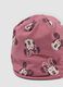 Pink stretchy organic cotton Minnie print hat for girls_1