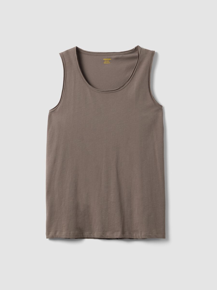 Grey pure cotton vest top_4