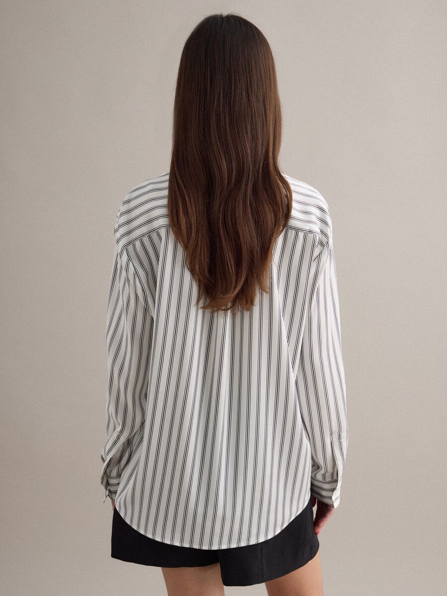 Camicia a maniche lunghe a righe multicolor regular fit_3