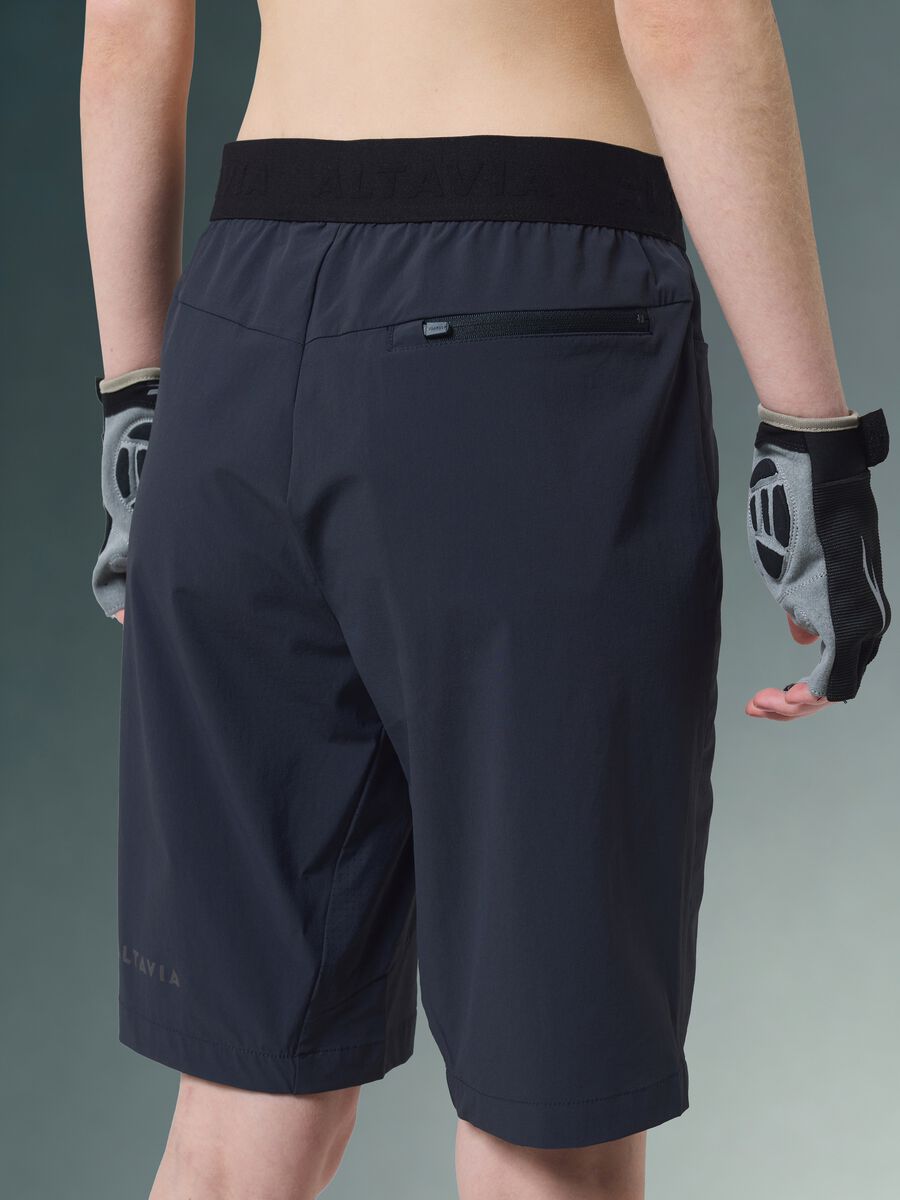 Black ALTAVIA BIKE technical shorts in stretch fabric_3