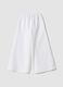 White linen and cotton blend palazzo trousers_4
