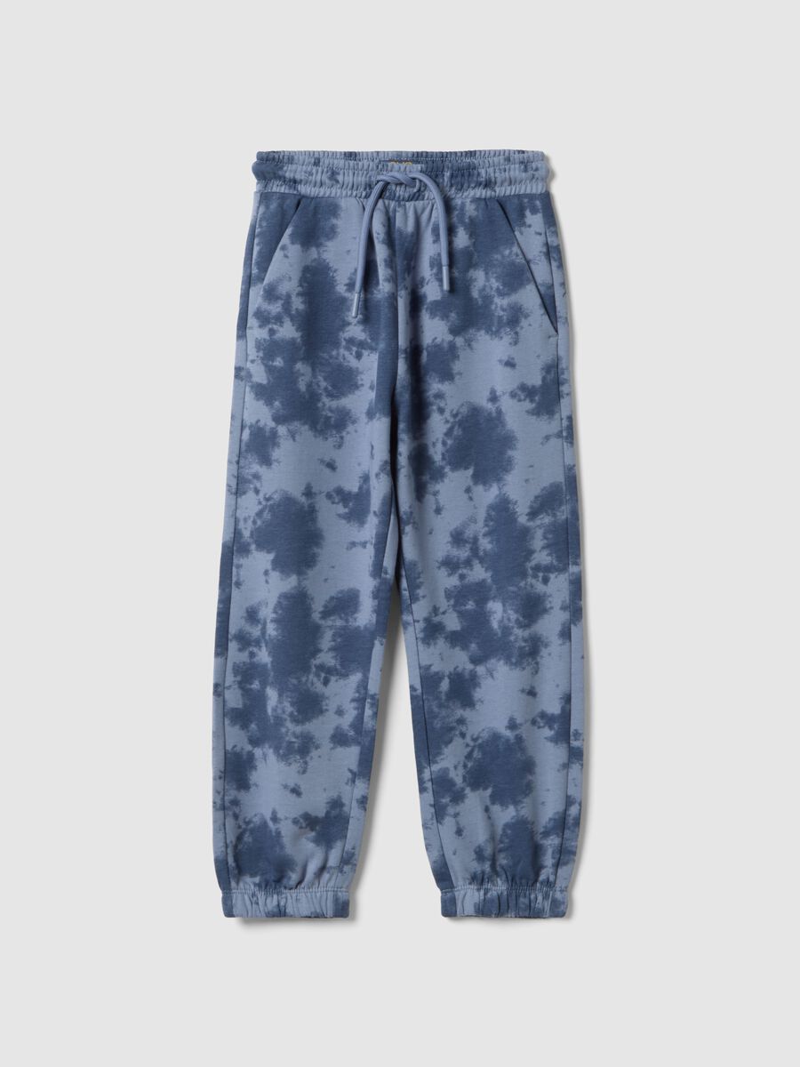Multicolour TieDye Pure Cotton Regular Fit Children's Trousers_0