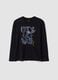 Black organic cotton T-shirt with "Let's get drip" slogan for boys_3