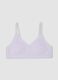 Purple organic cotton bra with thin straps for girls_0