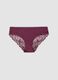 Purple stretch microfibre briefs with lace_0