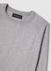 Regular fit grey crewneck sweater in pure cotton_5