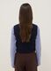 Blue pure cotton gilet regular fit with cable design_3