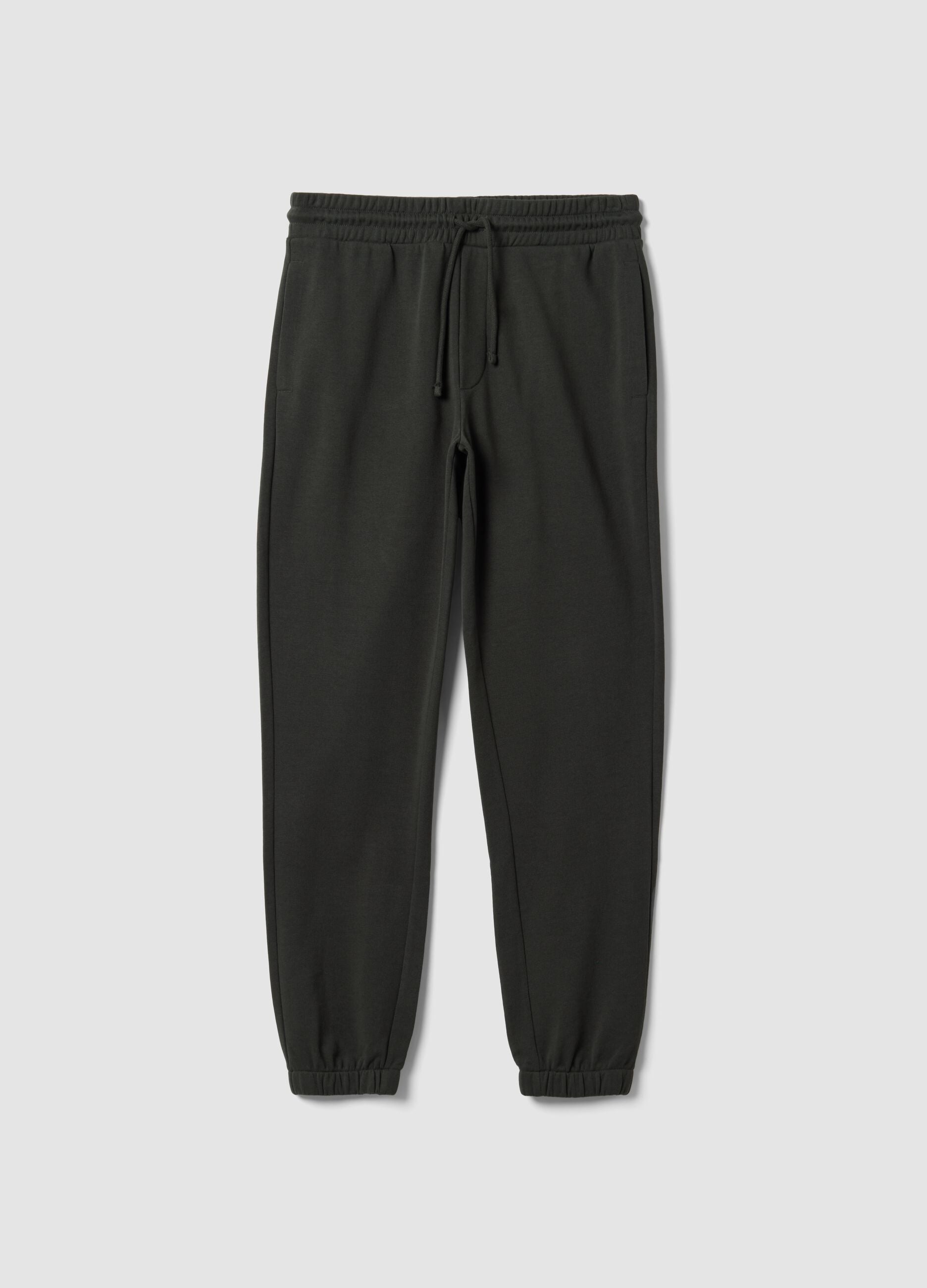 Dark grey regular-fit cotton-blend joggers