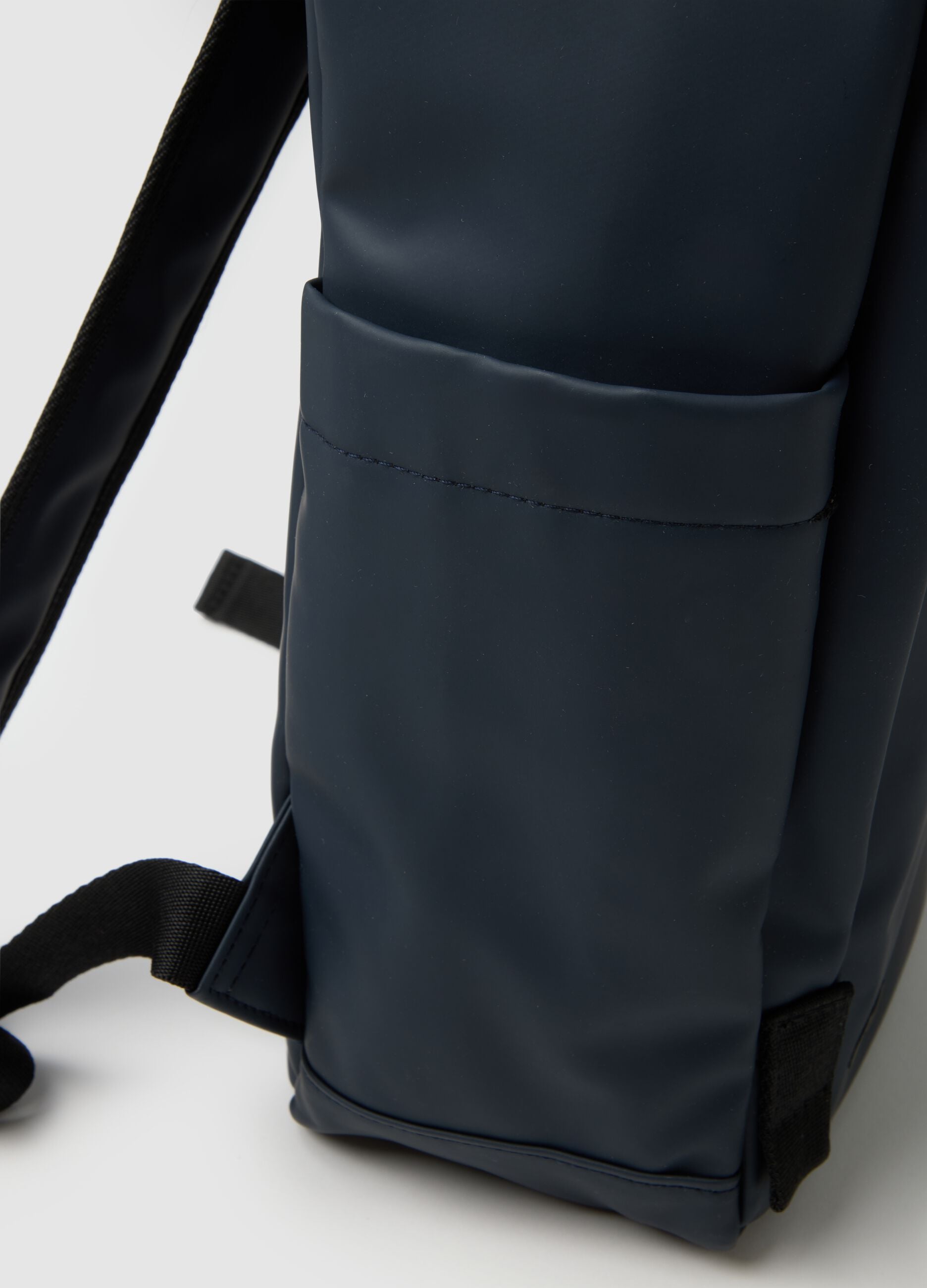 Blue Backpack with Adjustable Straps and Multiple Pockets
