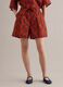 Red pure cotton printed shorts_1