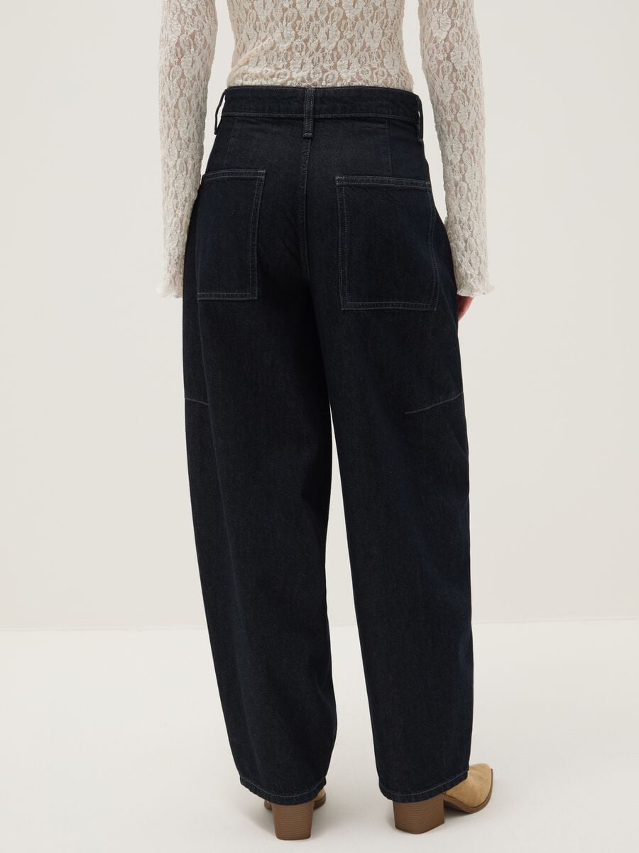Jeans skater in puro cotone nero regular fit_2