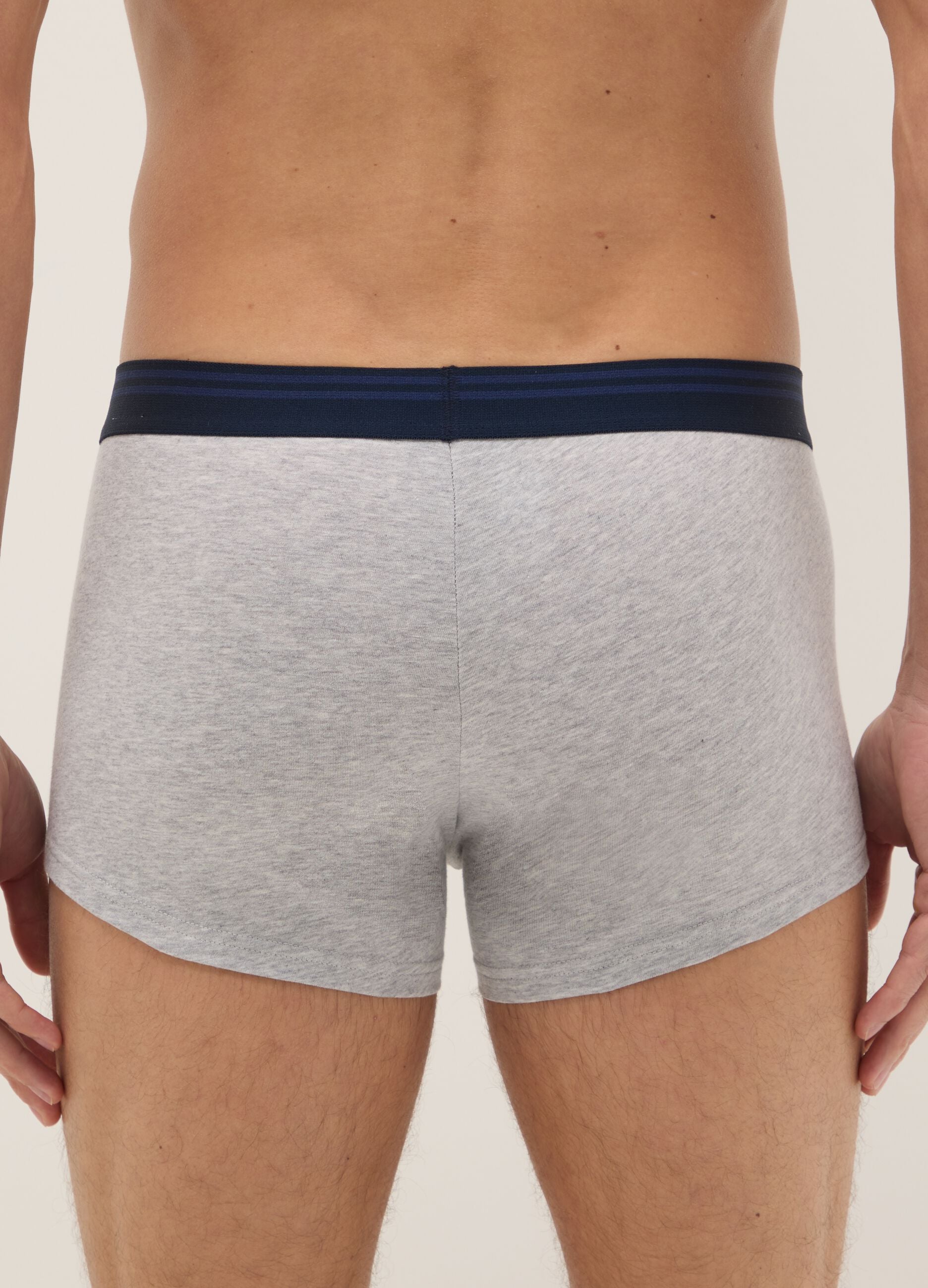 Tripack of multicolour stretch cotton regular fit boxers