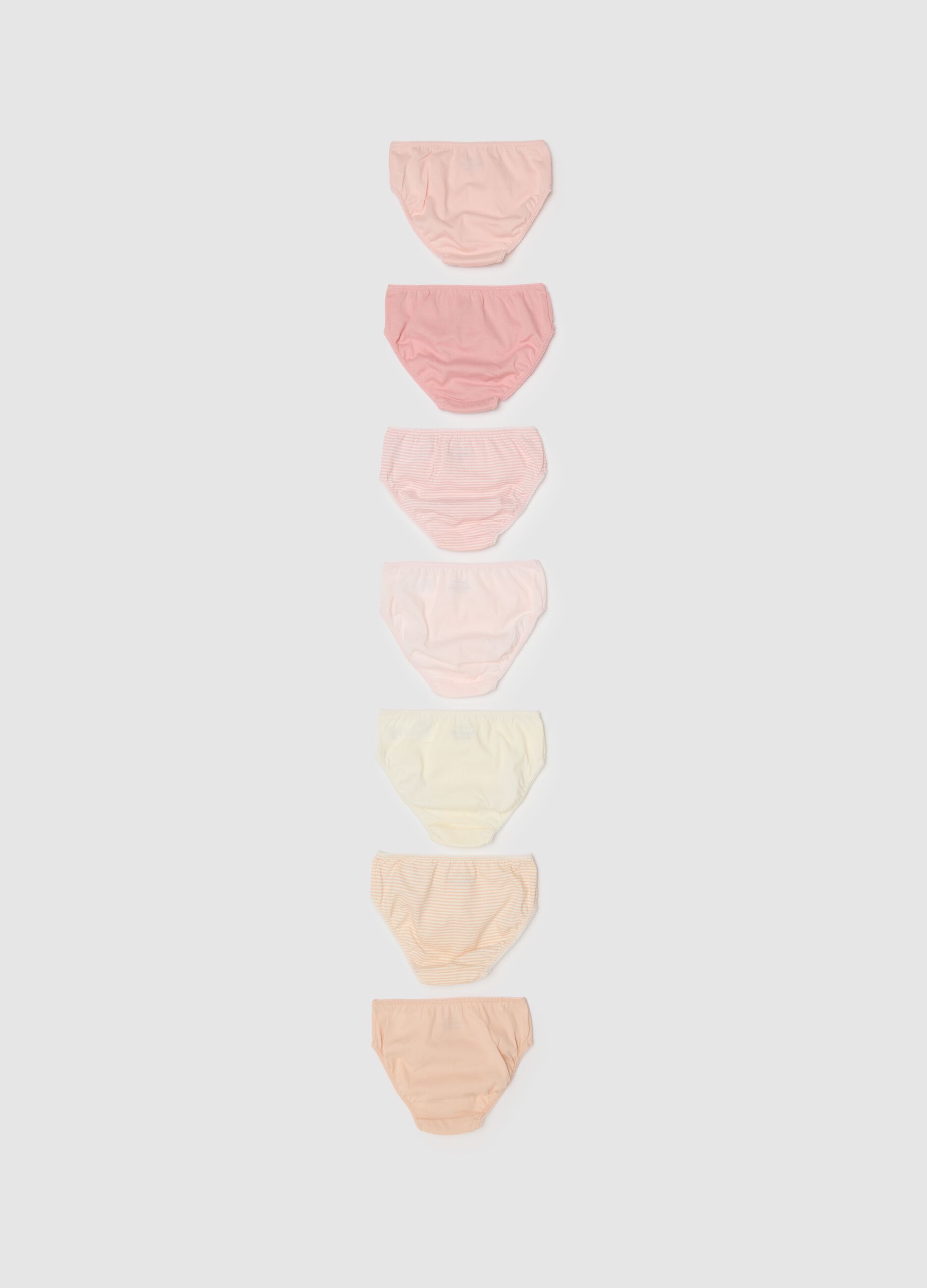 Multipack of multicolour baby girl cotton briefs regular fit