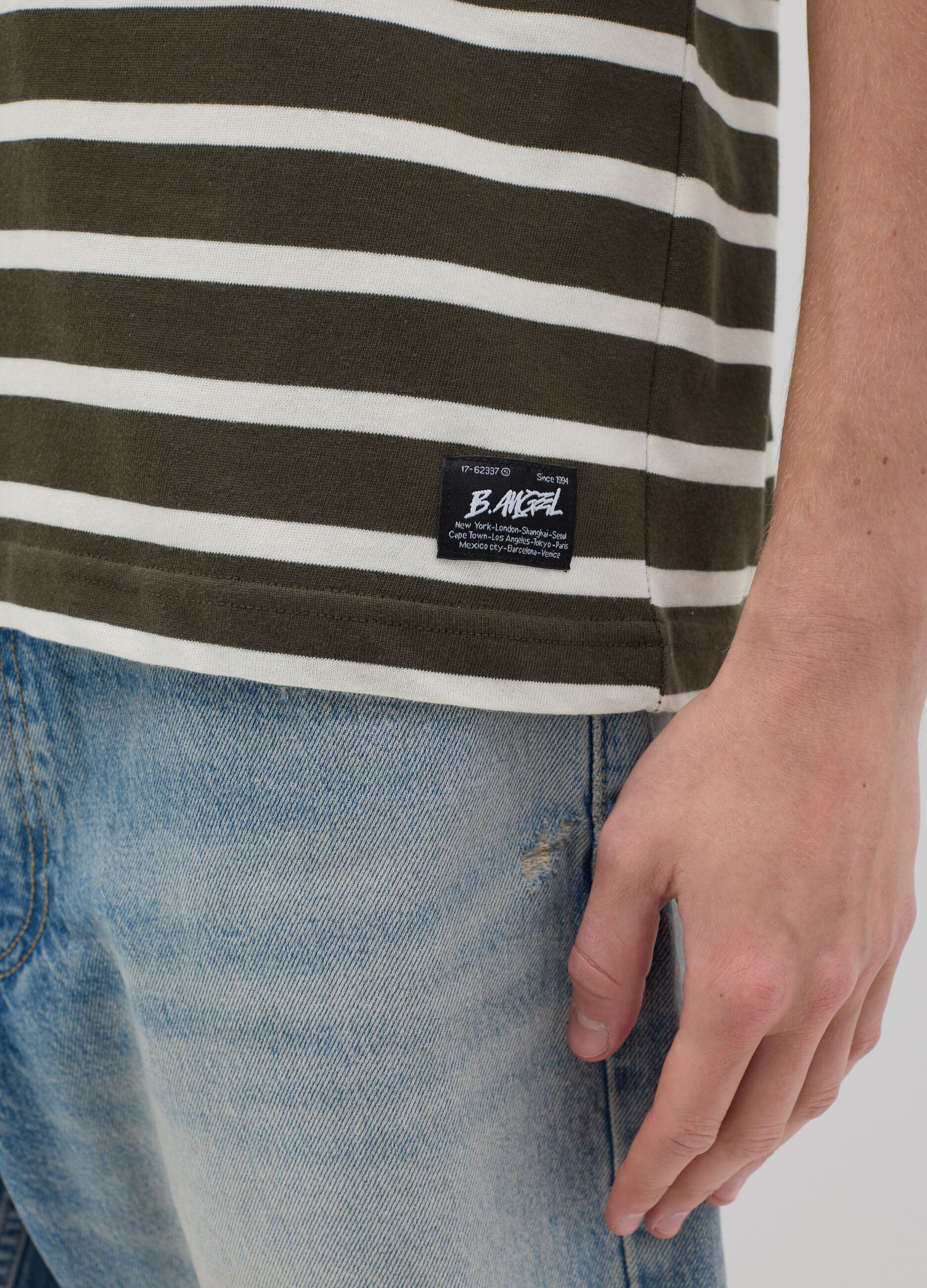 Striped cotton T-shirt