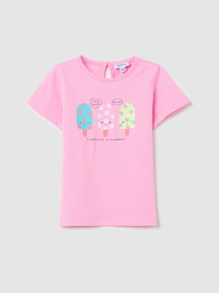 Cotton T-shirt with print_0