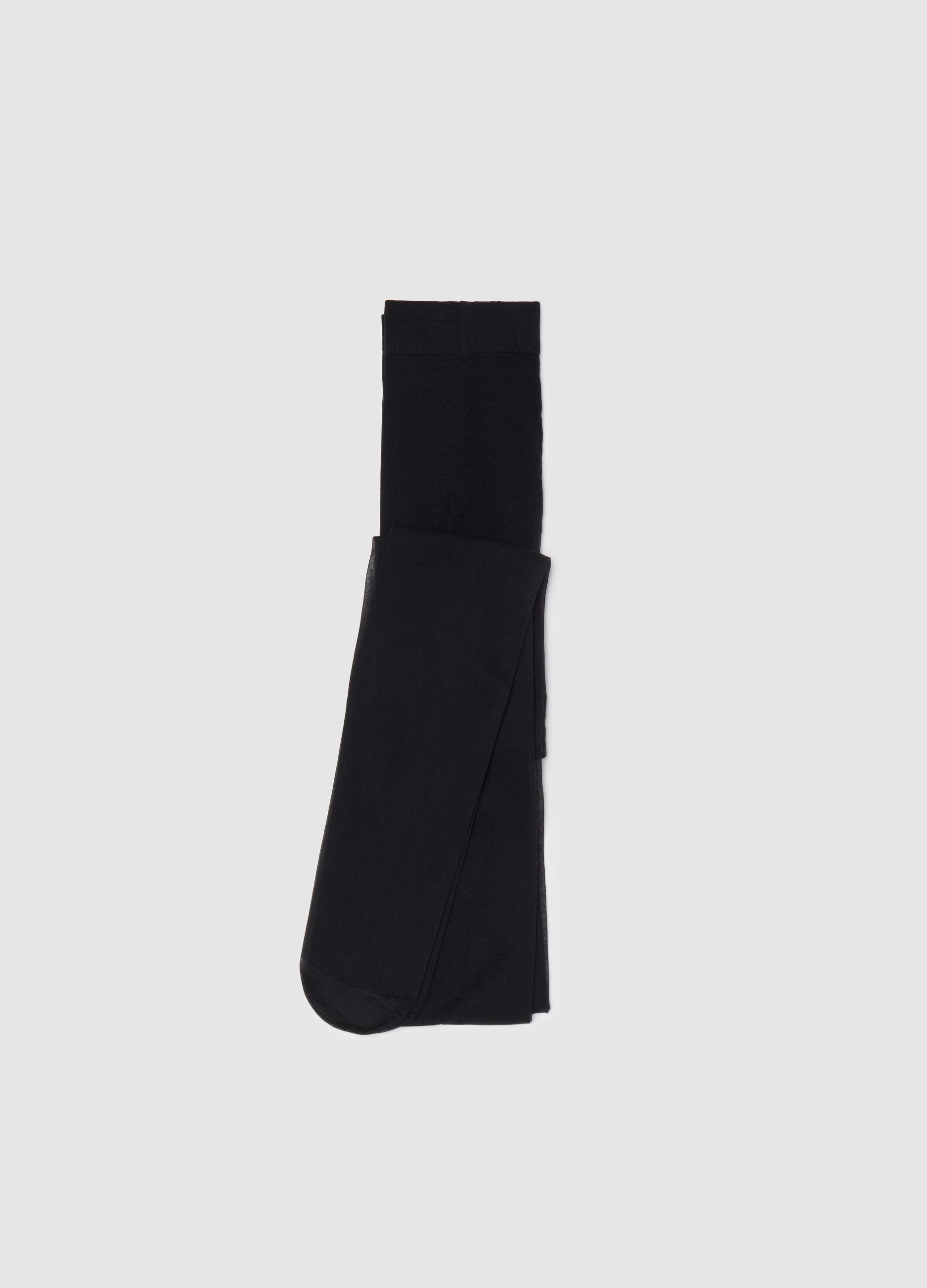 Black maternity tights