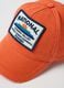 Orange pure cotton kids' baseball cap with patch_2
