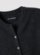 Grey pure wool crew-neck cardigan with buttons, regular fit_5
