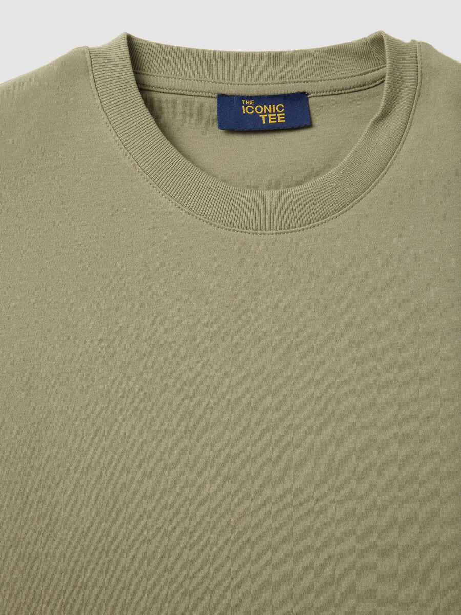 The Iconic Tee Green T-shirt in Pure Cotton Relaxed Fit_5