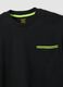 Black short-sleeve stretch cotton T-shirt with chest pocket_5