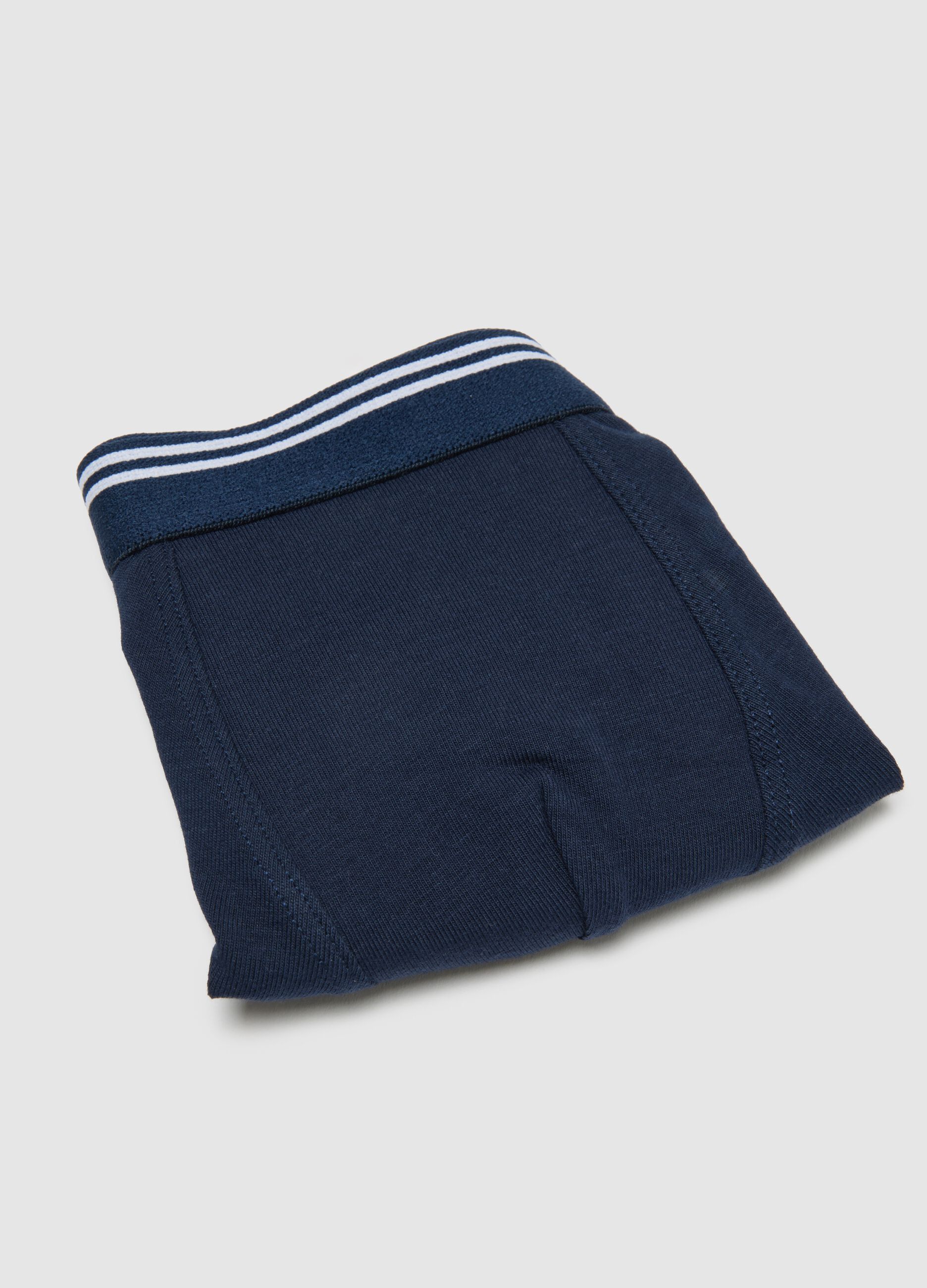 Boys' blue stretch cotton regular fit boxers